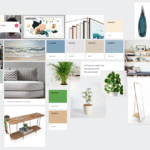 Quadro de inspiração para a decoração da sala com uma temática relaxante e praiana.